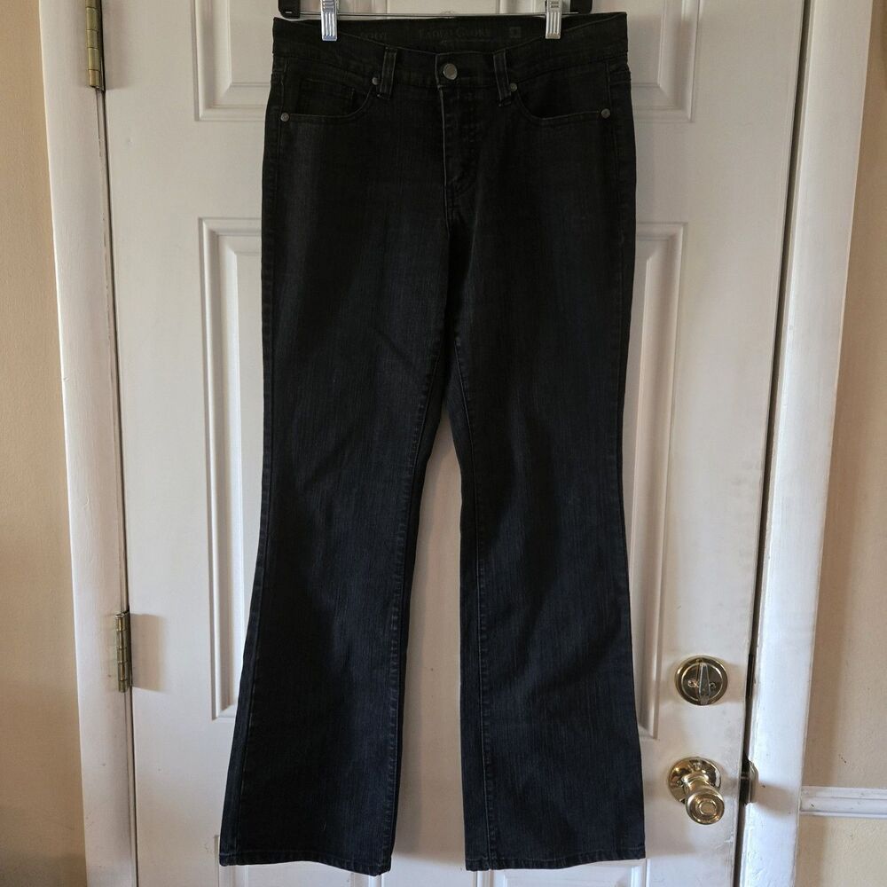 Faded Glory Women’s Black Denim Jeans Size 8 Y2K Retro Flare Bootcut Stretchy